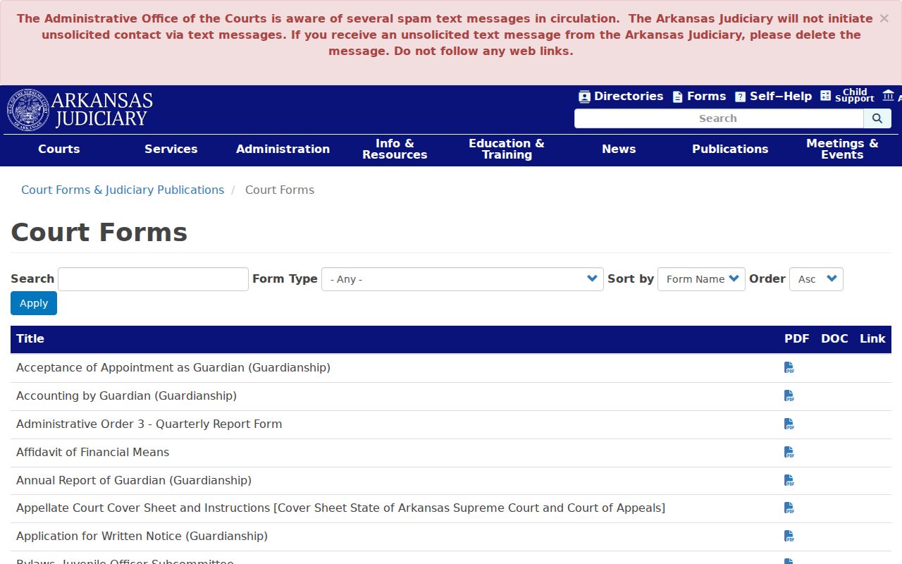 Prairie County arrest warrant form catalog