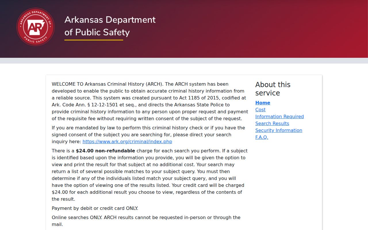 Prairie County warrant check limits shown by Arkansas Criminal History