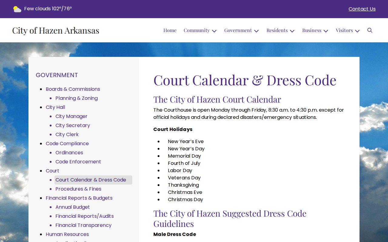 Hazen court access for a Prairie County bench warrant search